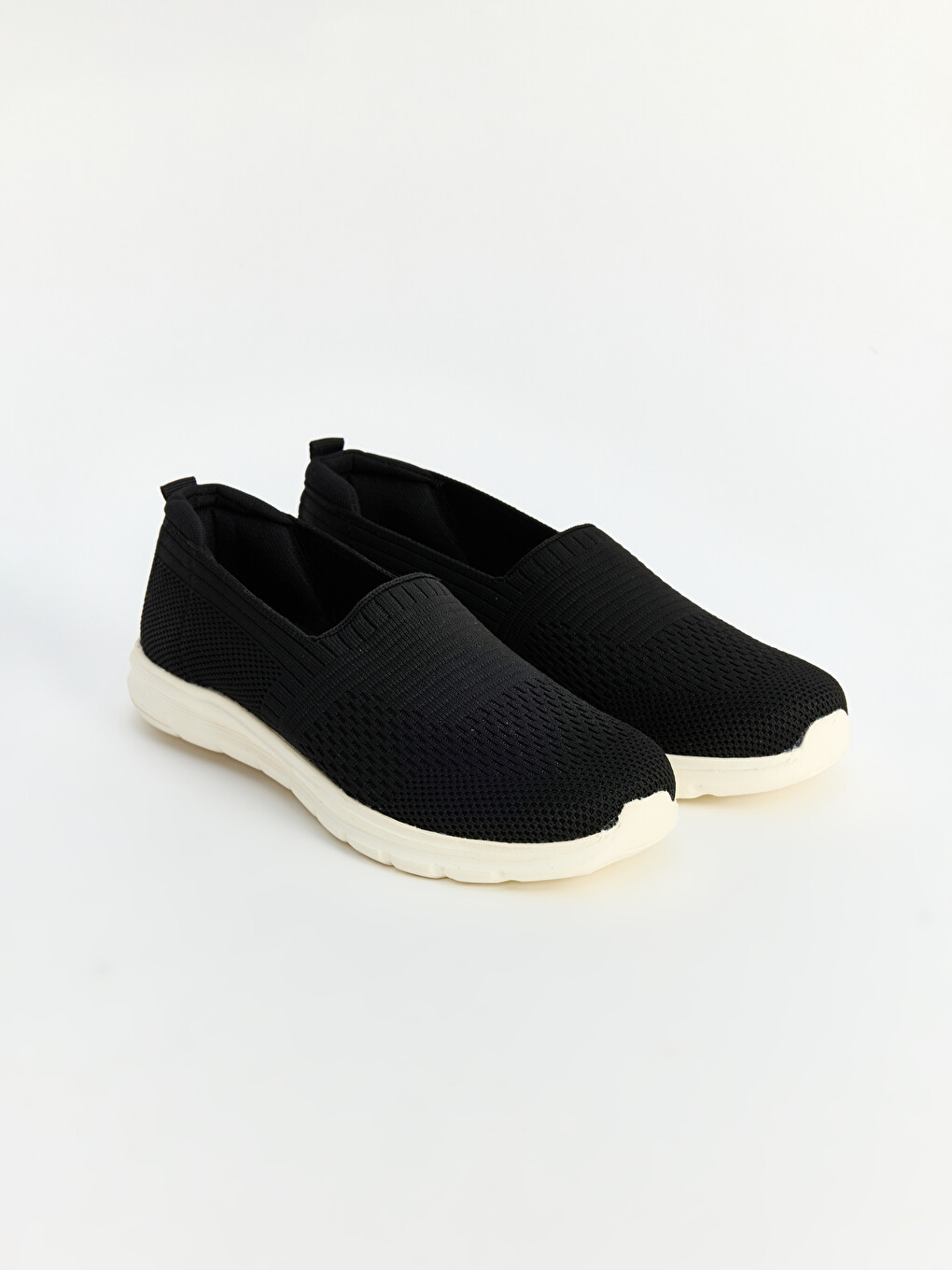 Siyah Triko Kadın Slip On Sneaker