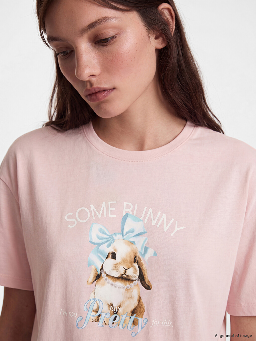 Pembe Baskılı Kadın Şortlu Pijama Takımı-2