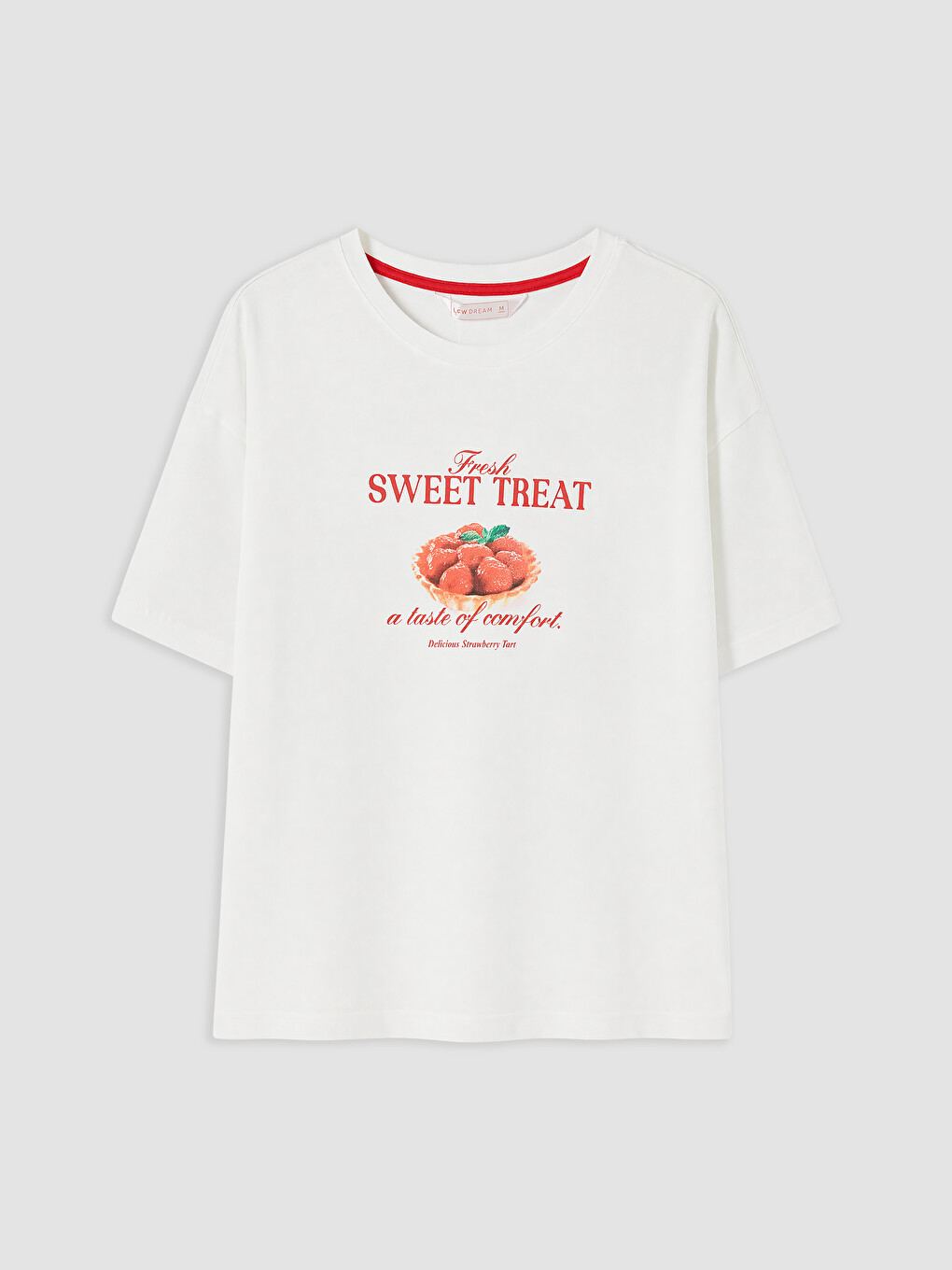 Kırmızı Baskılı Kadın Şortlu Pijama Takımı-1