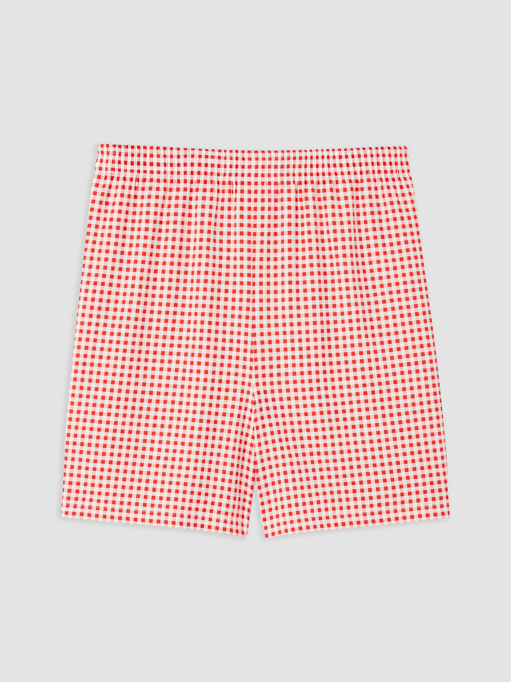 Kırmızı Baskılı Kadın Şortlu Pijama Takımı-4