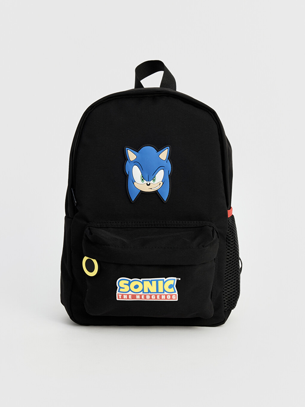 Siyah Sonic Baskılı Erkek Çocuk Sırt Çantası