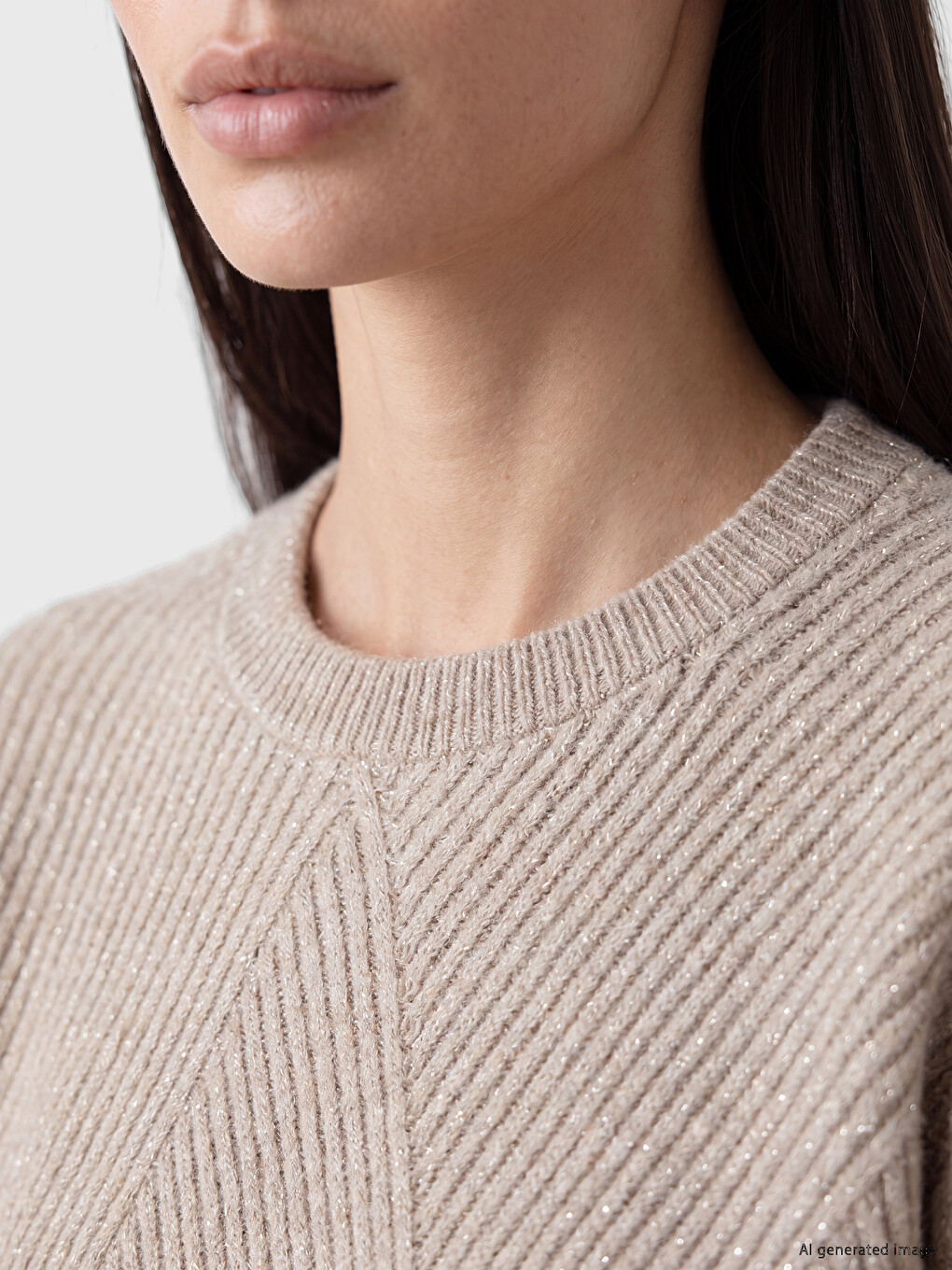 Argyle Patterned Women's Knitwear Sweater-2