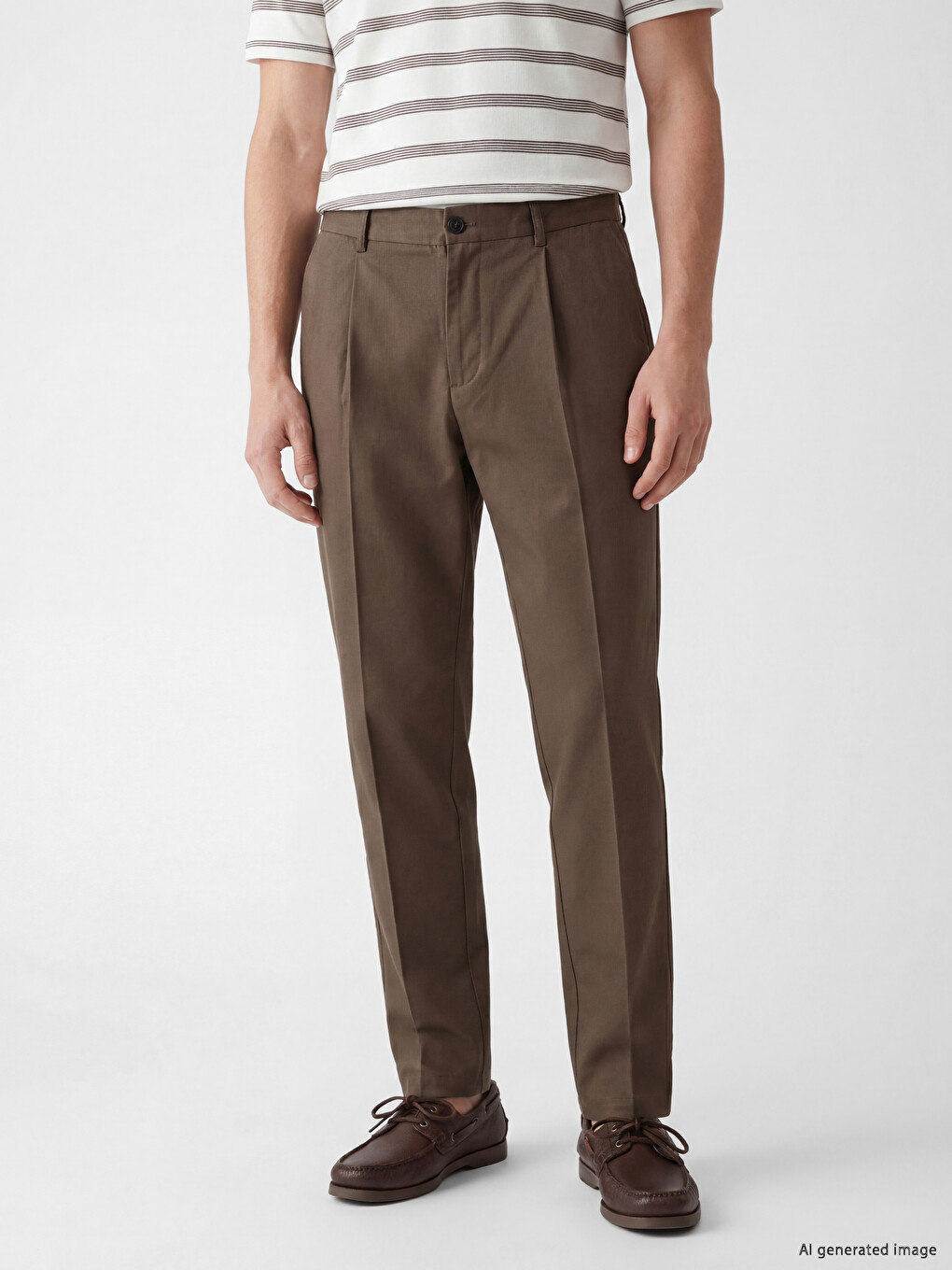 Regular Fit Men's Pleated Trousers-1