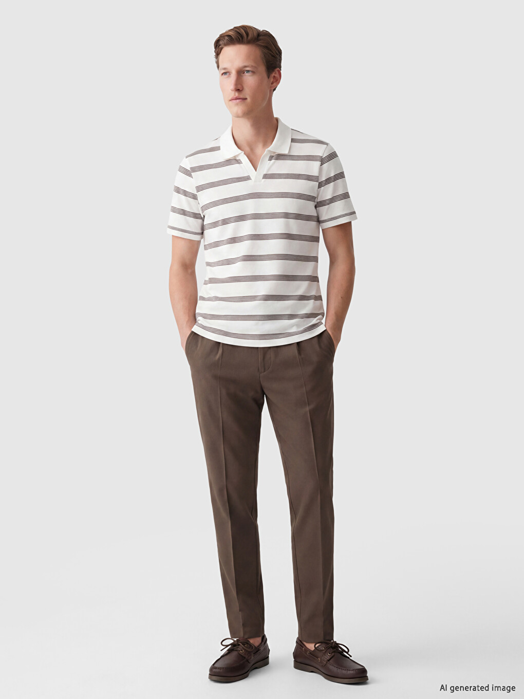 Regular Fit Men's Pleated Trousers