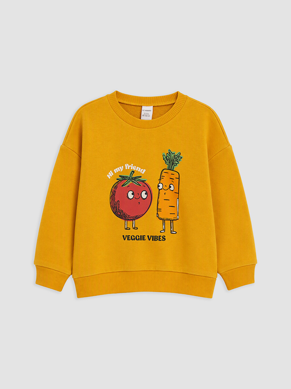 Sarı Baskılı Erkek Çocuk Sweatshirt