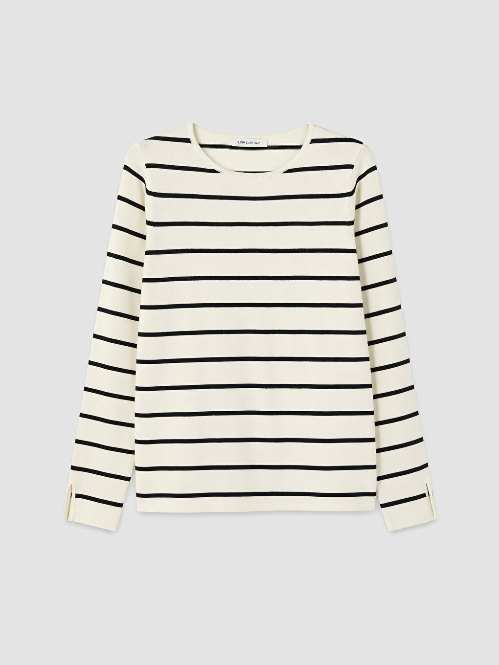 Crew Neck Striped Women's Knitwear Sweater-4