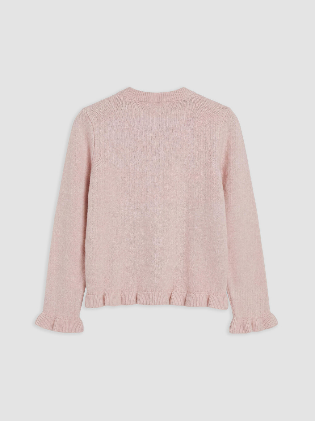 Pembe Bisiklet Yaka Kadın Triko Hırka-1