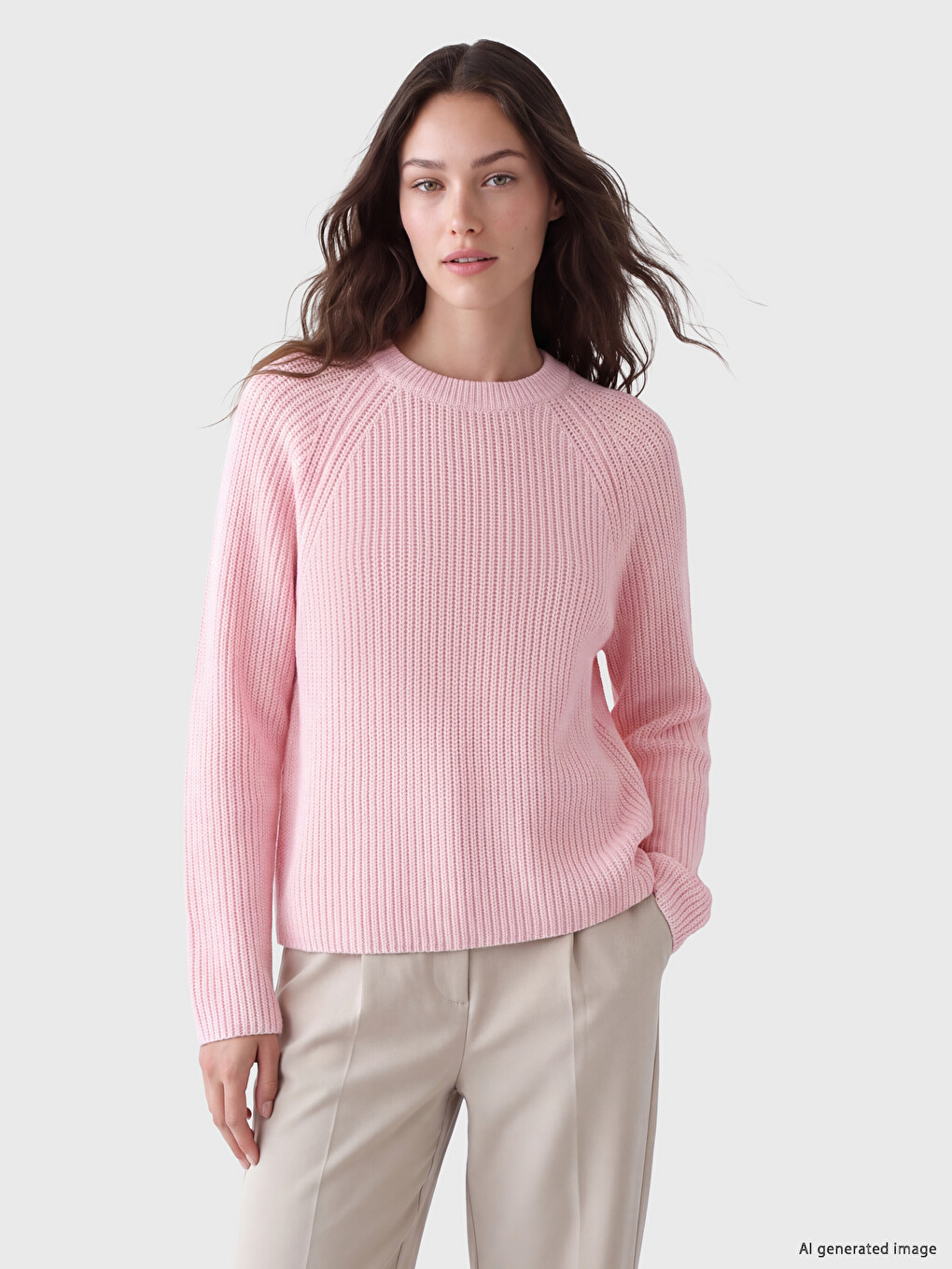 Crew Neck Women's Knitwear Sweater