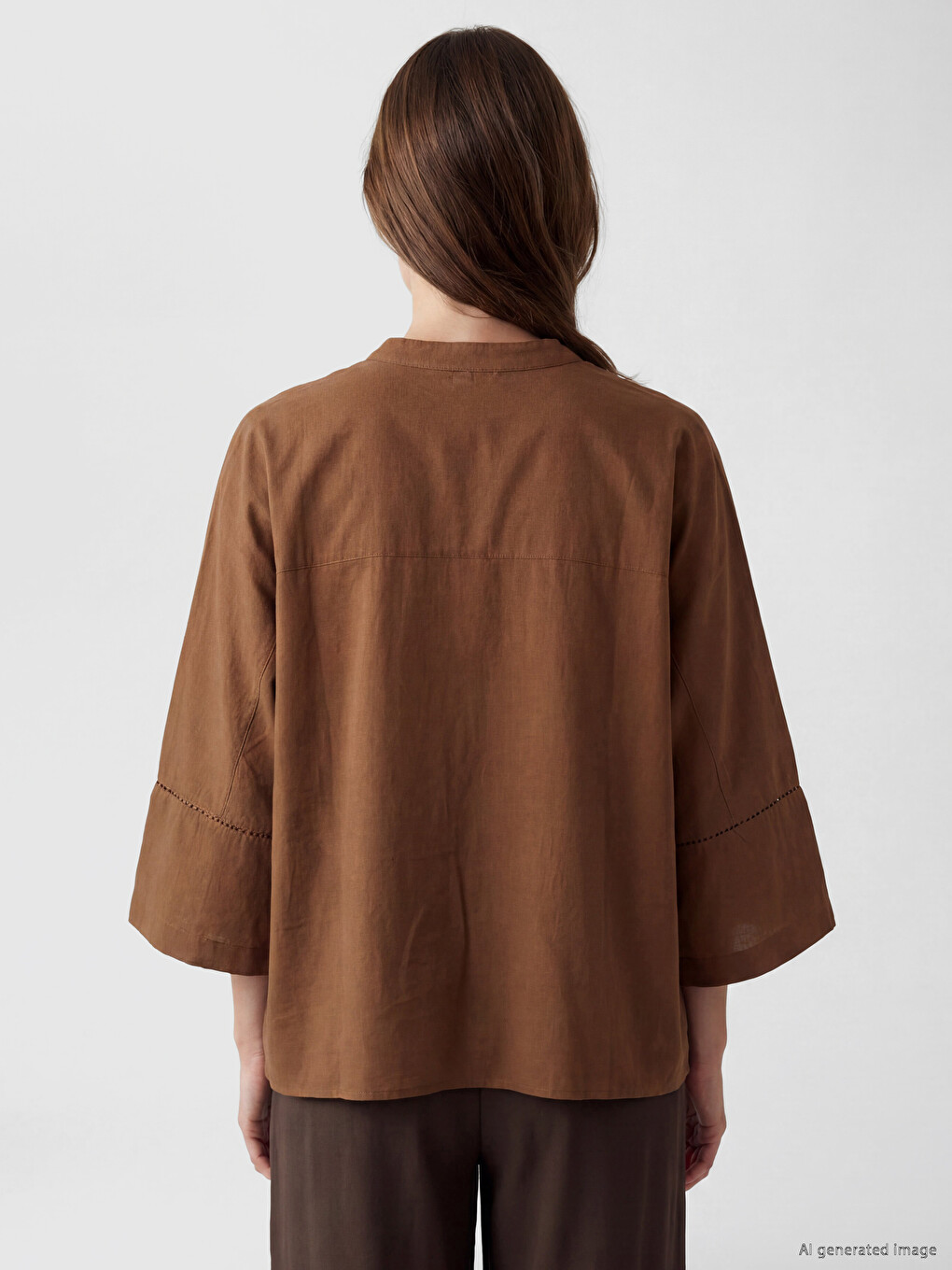 Woman Brown Shirt-3