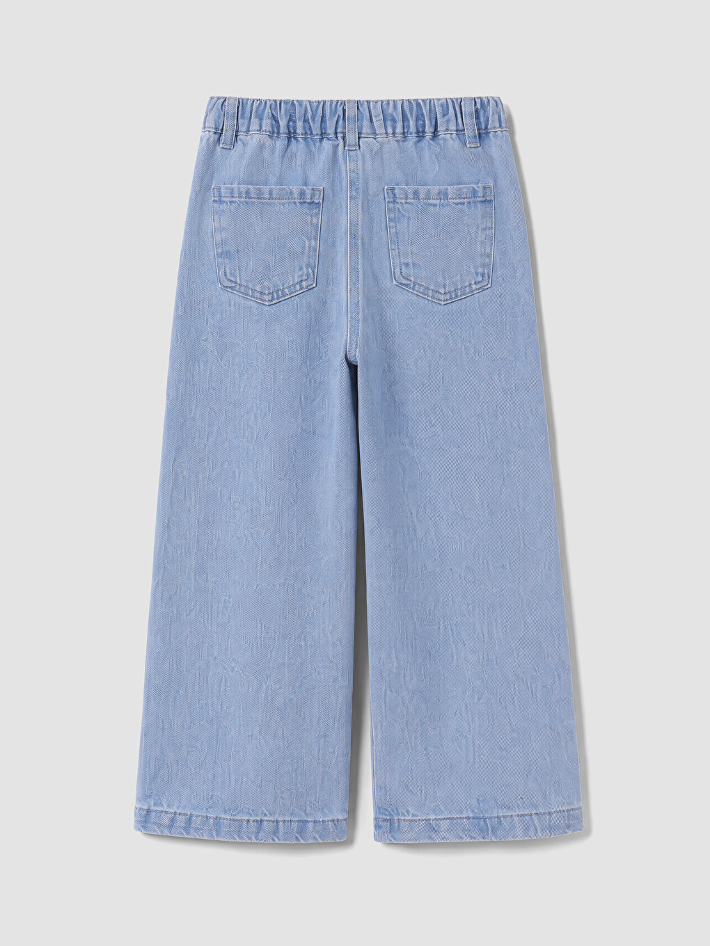 İndigo Wideleg Hello Kitty Nakışlı Kız Çocuk Jean Pantolon-2