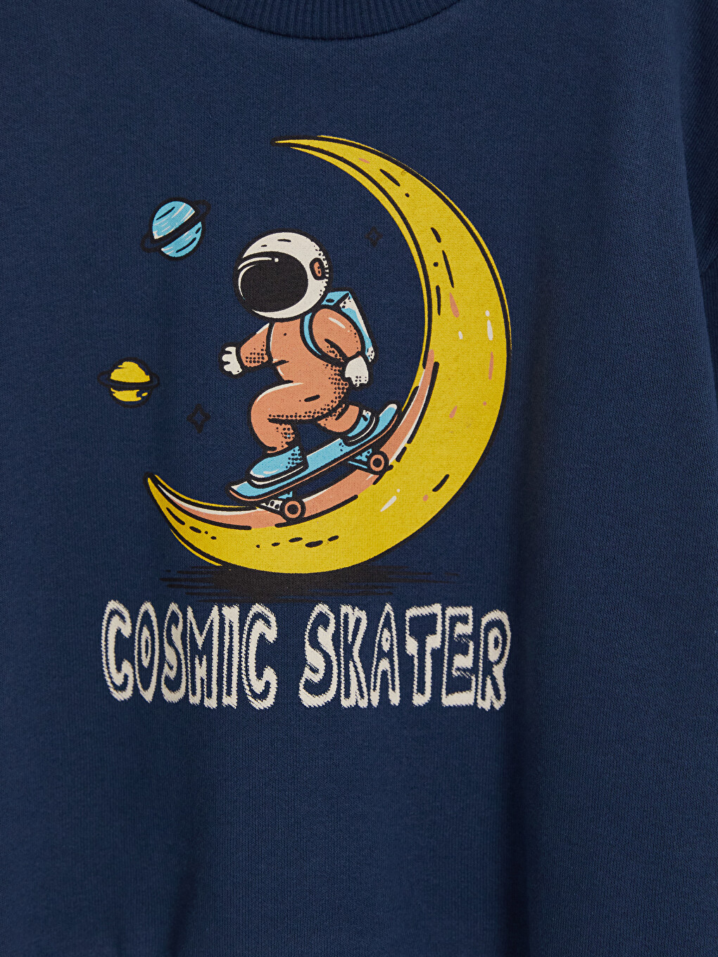 İndigo Baskılı Erkek Çocuk Sweatshirt-1