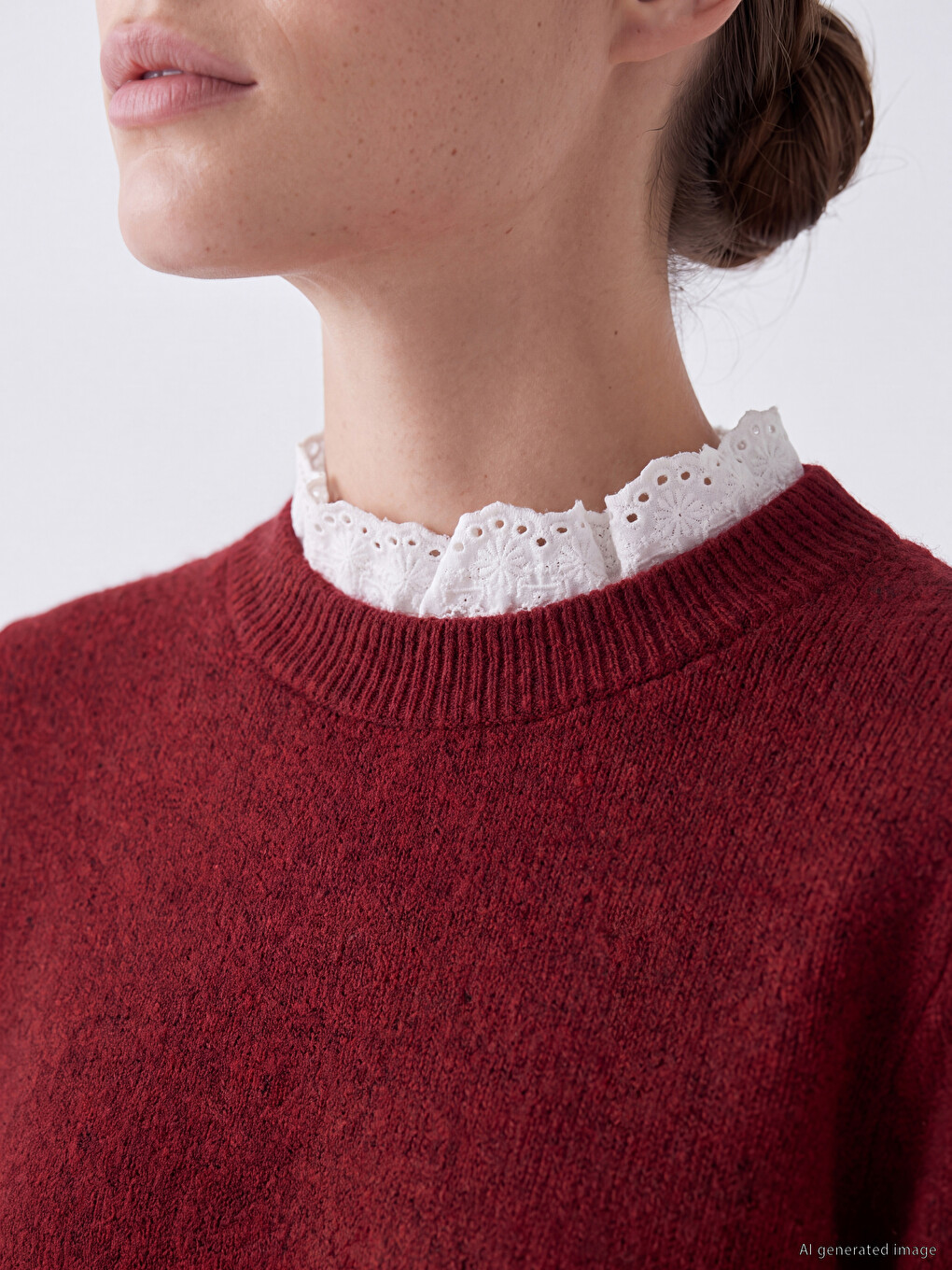 Woman Bordeaux Sweater-2