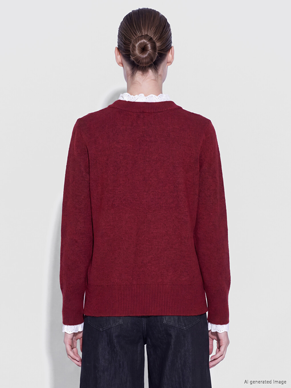 Woman Bordeaux Sweater-3