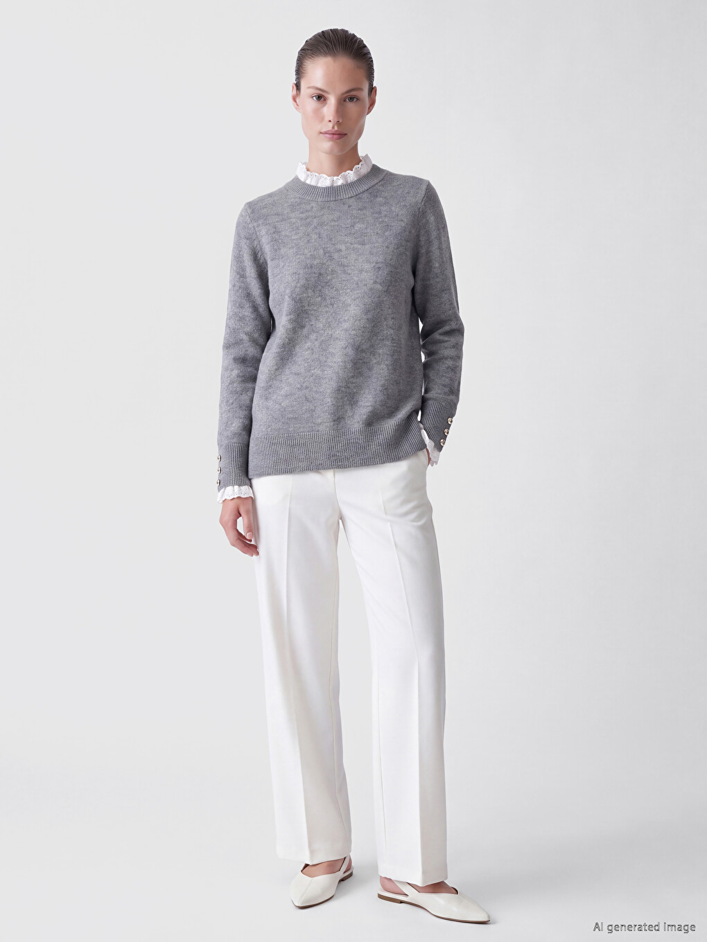 Woman Grey Sweater-1