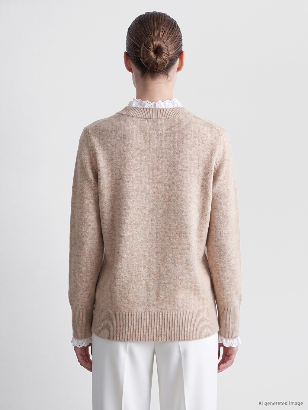 Woman Beige Sweater-3