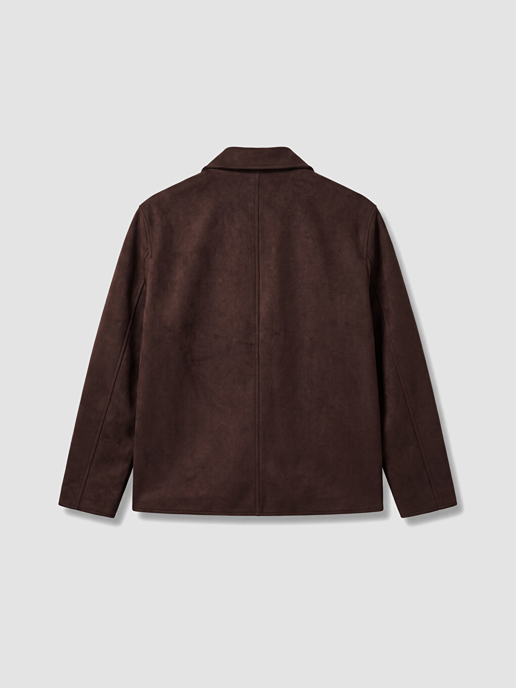 Regular Fit Shirt Collar Suede Men's Jacket-7