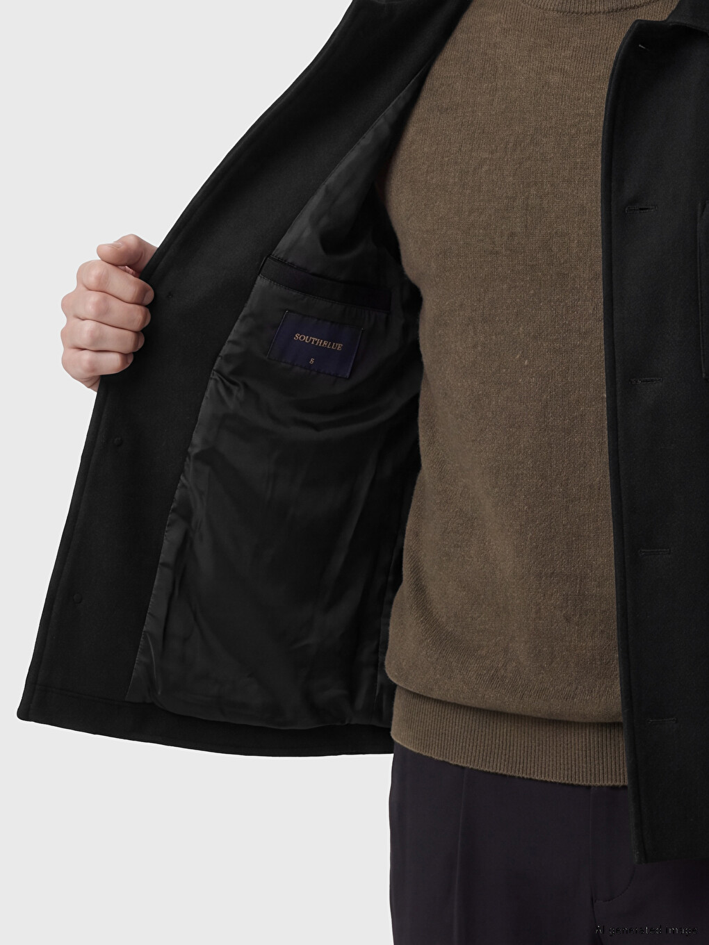 Regular Fit Shirt Collar Suede Men's Jacket-4