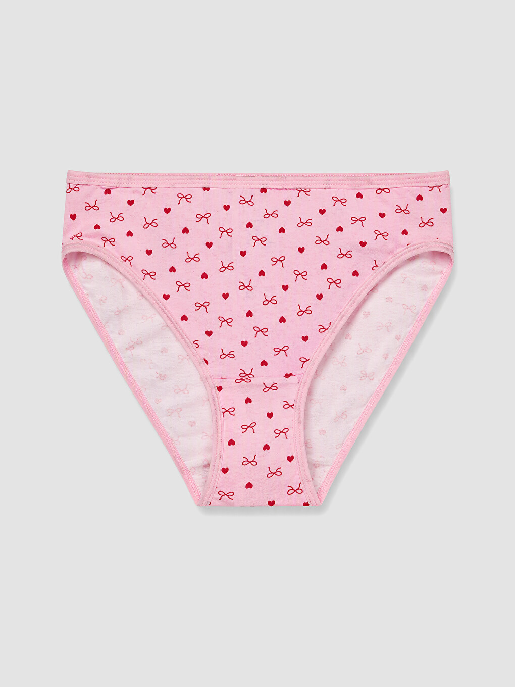 Pembe Baskılı Bikini Külot 5'li-1