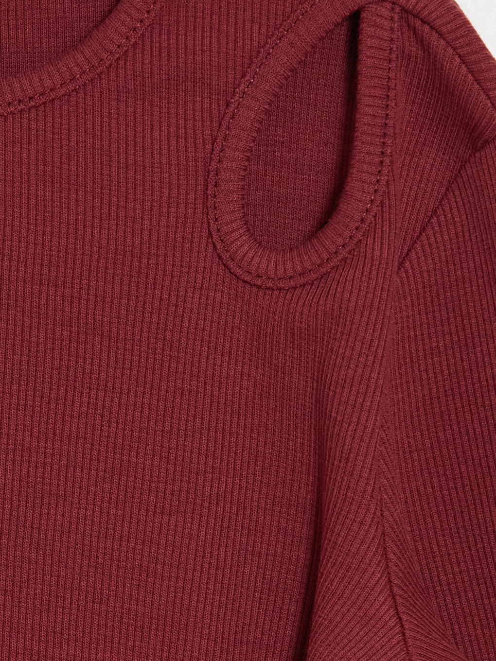 Crew Neck Window Detailed Girls' T-shirt-1