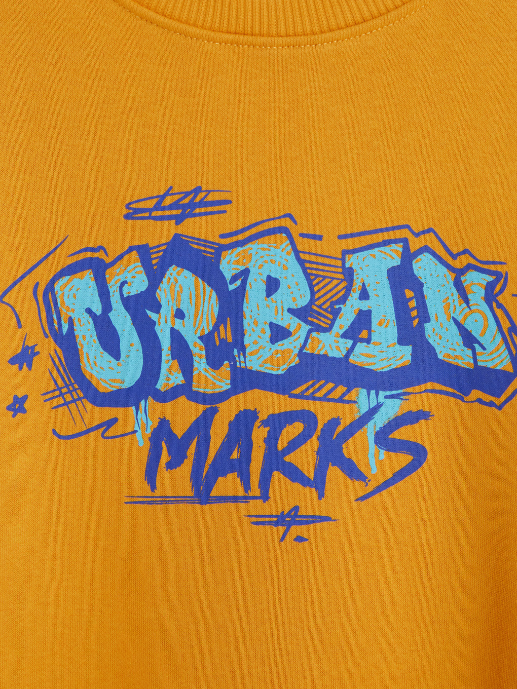 Sarı Baskılı Erkek Çocuk Kalın Sweatshirt-2