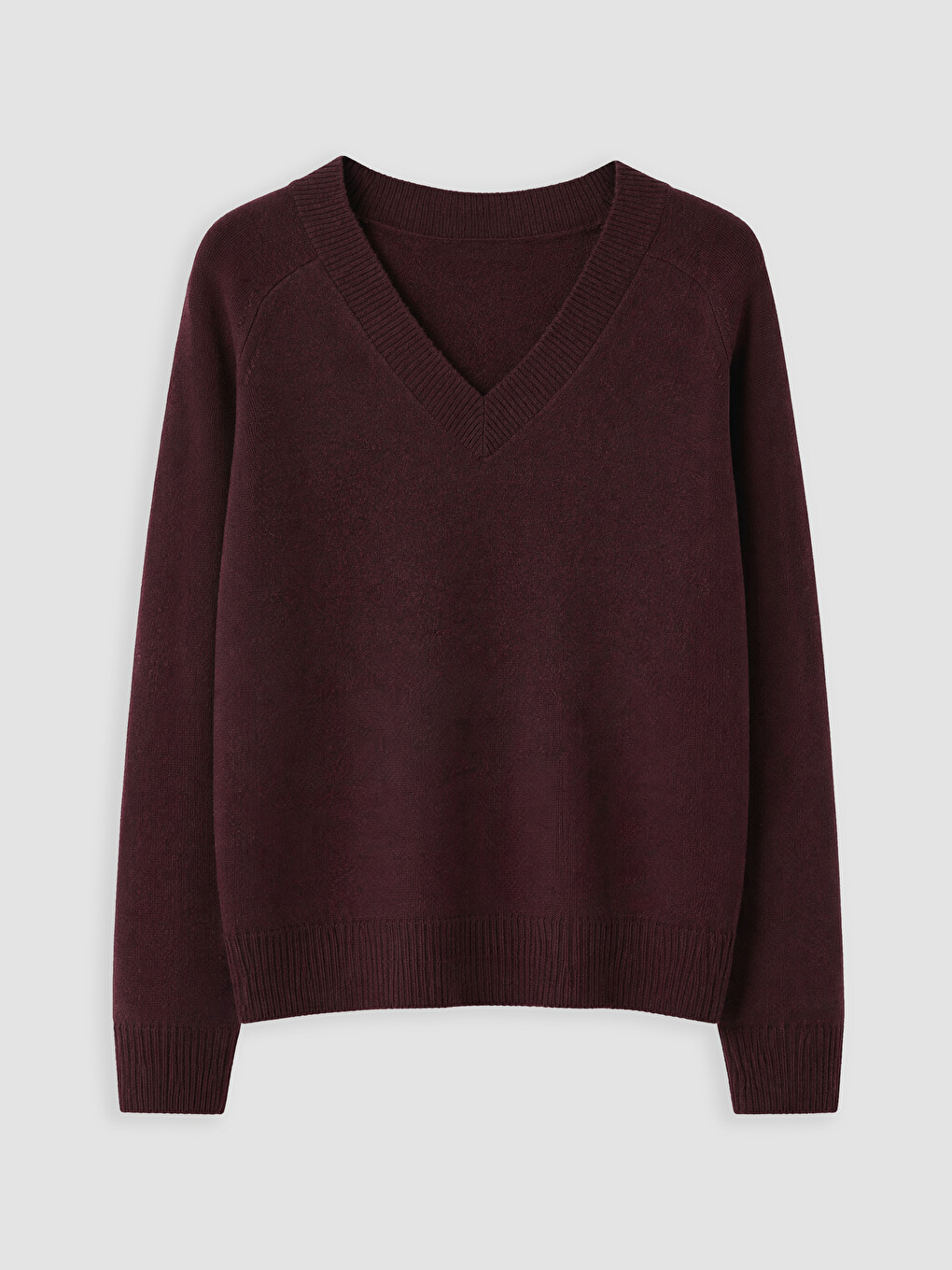 V Neck Wool Blended Women's Knitwear Sweater-4