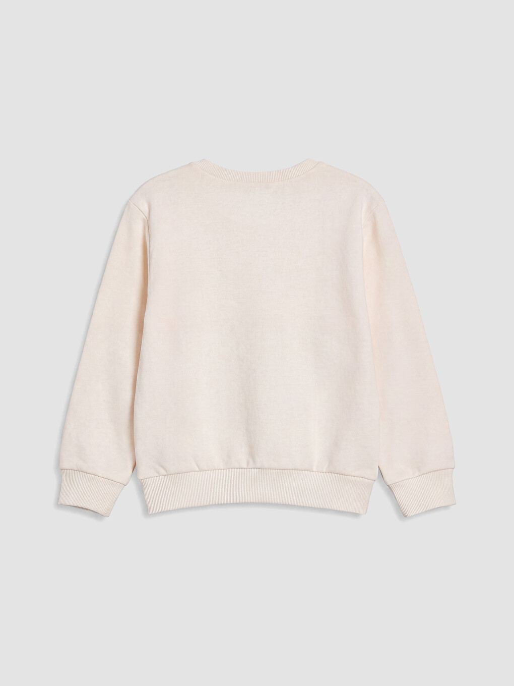 Ekru Baskılı Kız Çocuk Kalın Sweatshirt 2'li-8