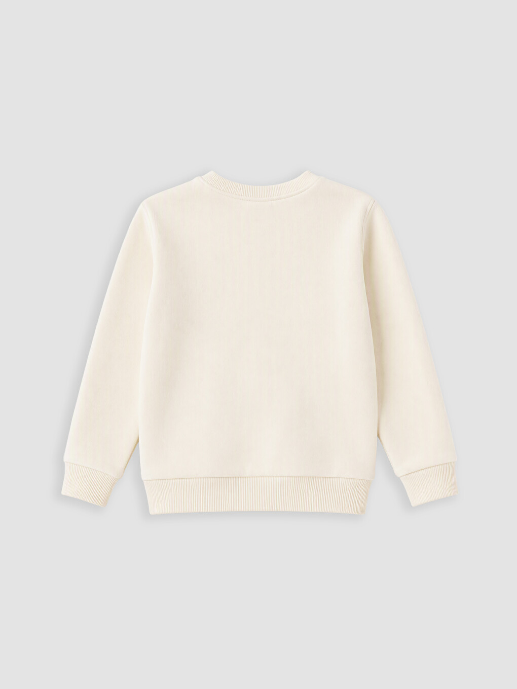 Ekru Baskılı Kız Çocuk Kalın Sweatshirt 2'li-6