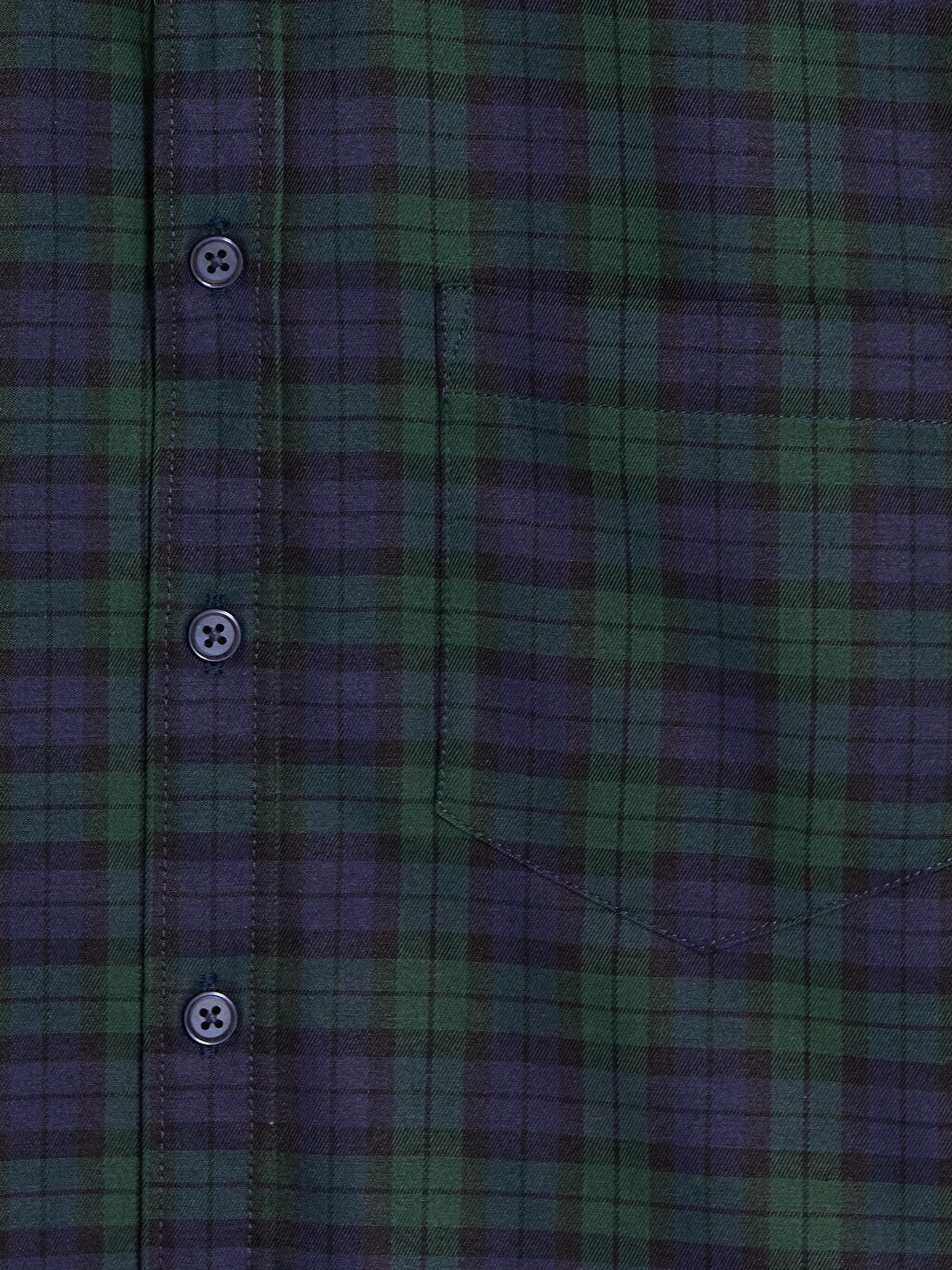 Regular Fit Plaid Twill Men's Shirt-2