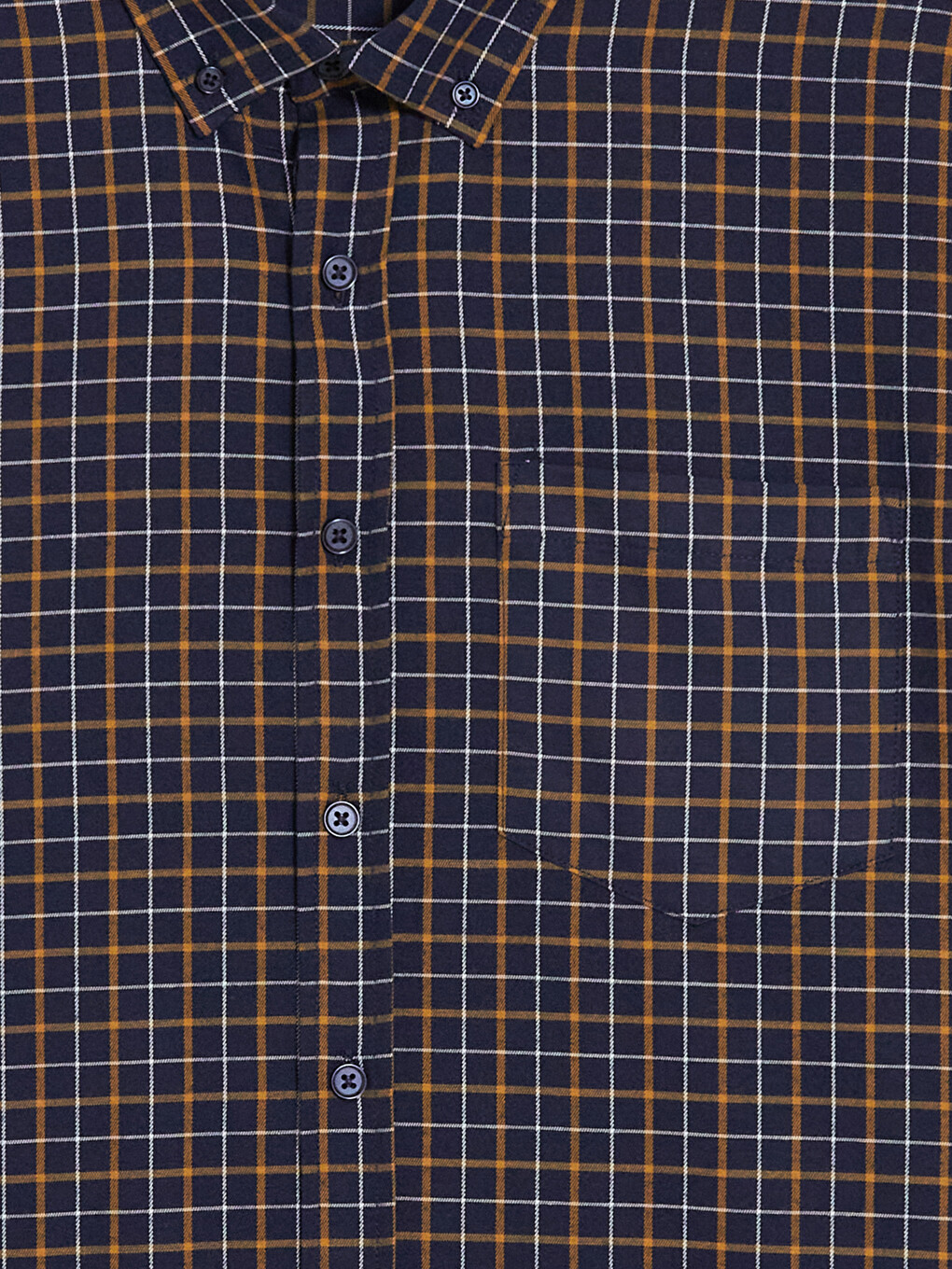 Regular Fit Plaid Twill Men's Shirt-4