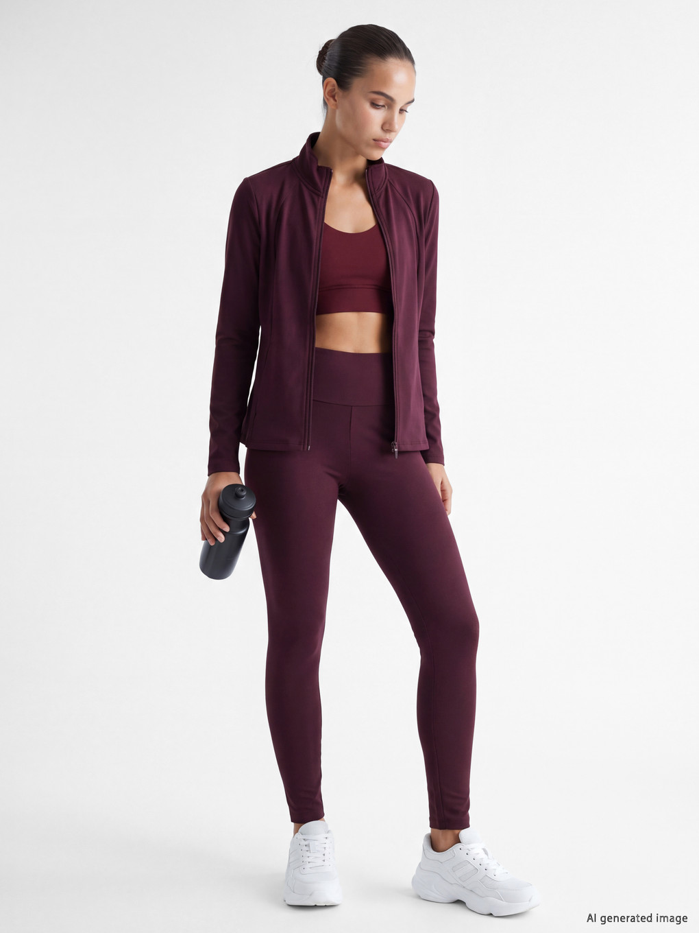 Thumbhole Women's Sport Zippered Sweatshirt-1