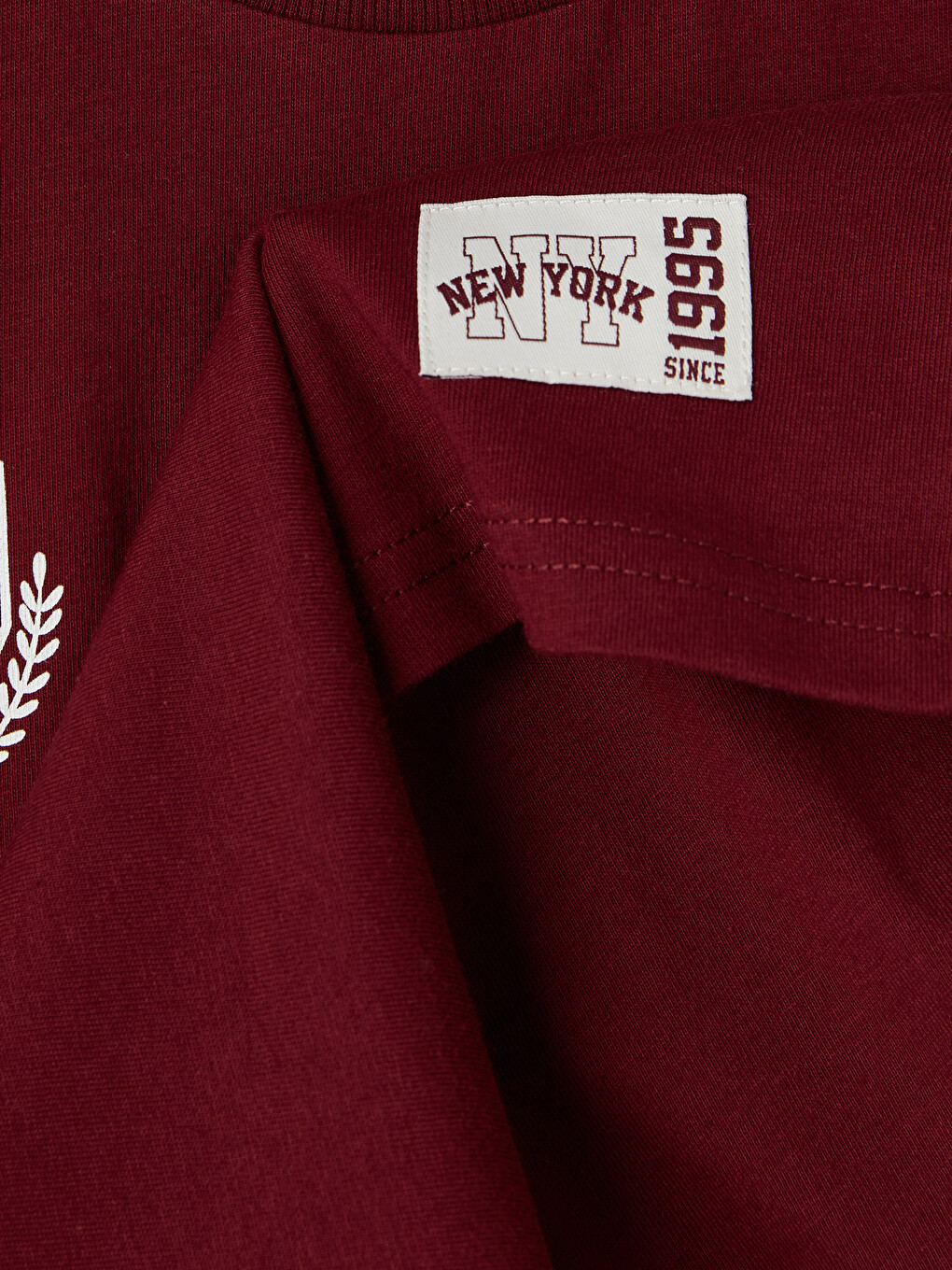 Bordo New York Baskılı Erkek Çocuk Tişört-3