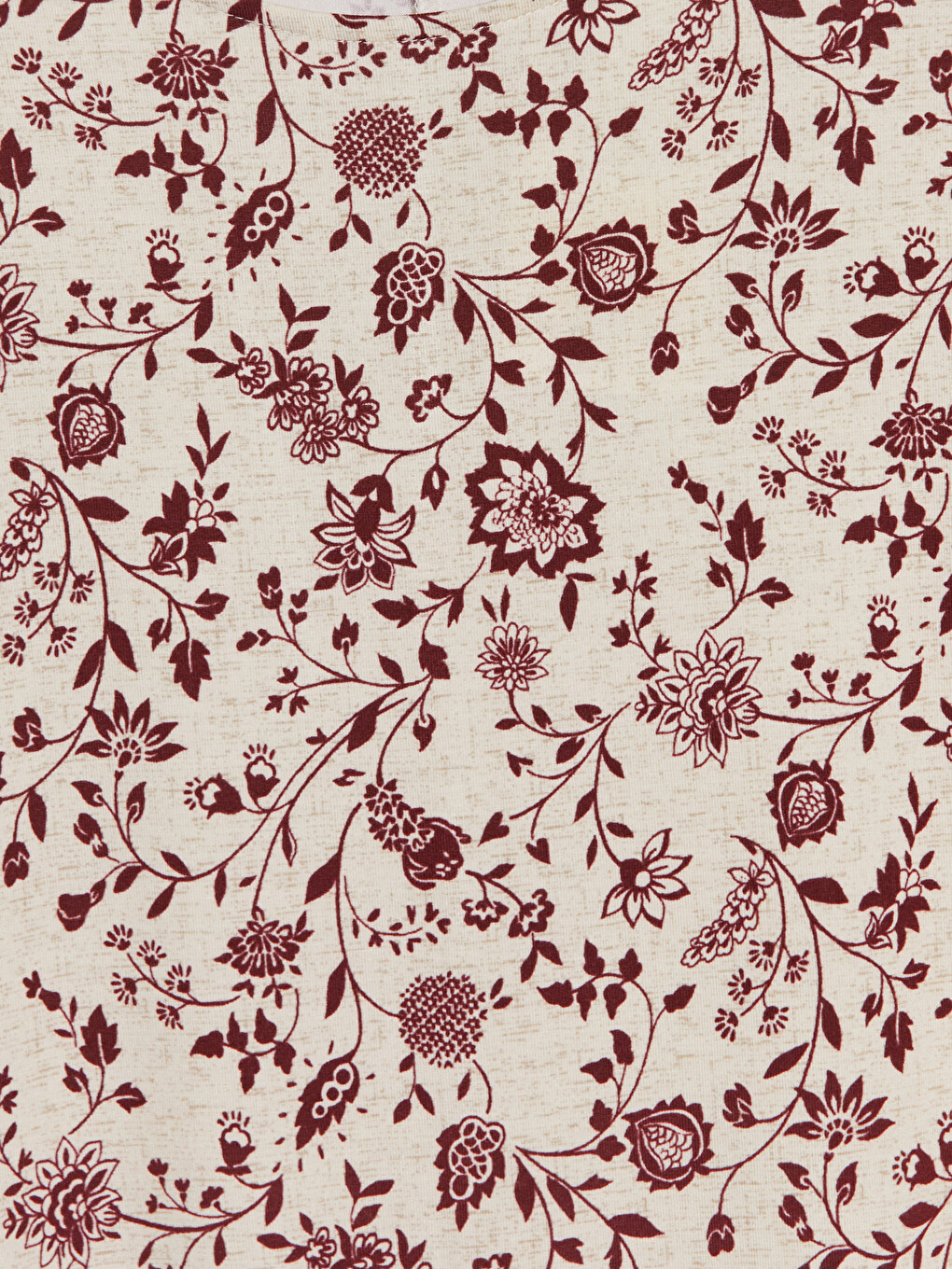 Crew Neck Flower Patterned Dress-5