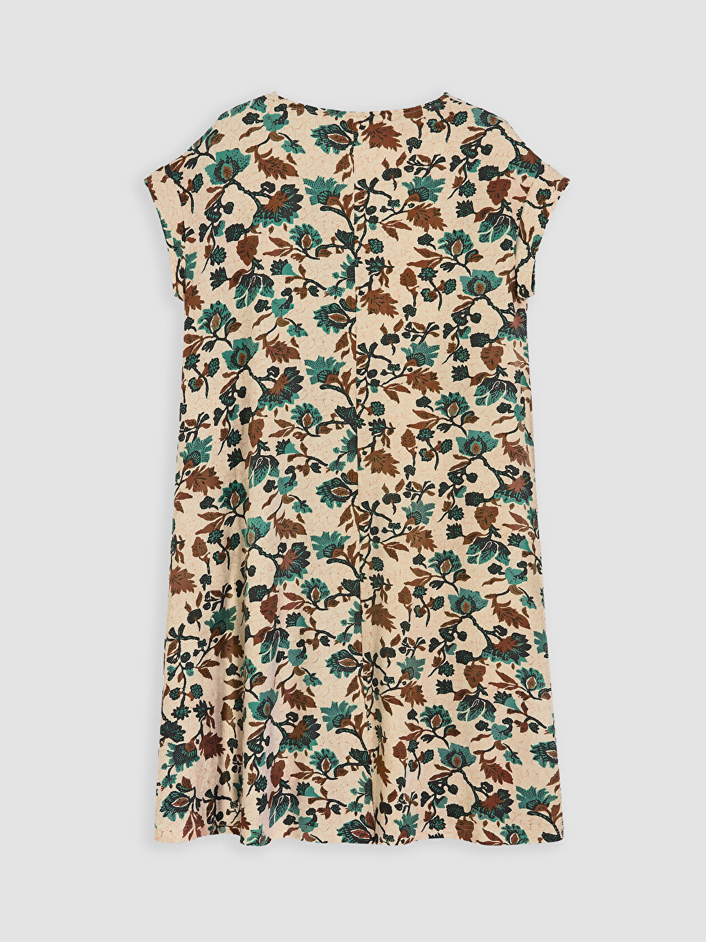 Crew Neck Floral Dress-6