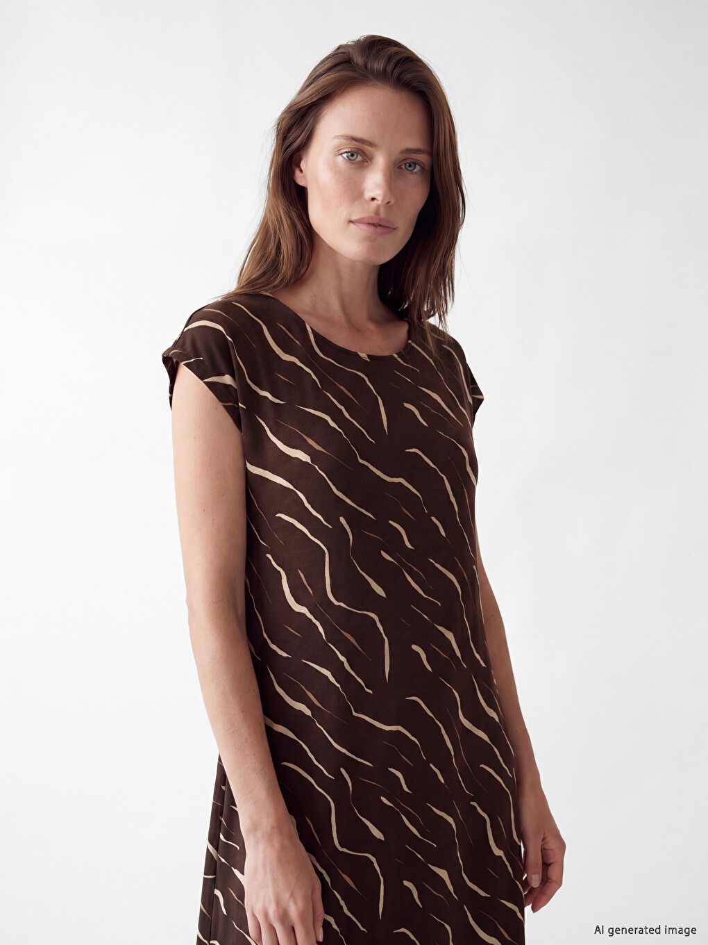 Woman Brown Dress-1