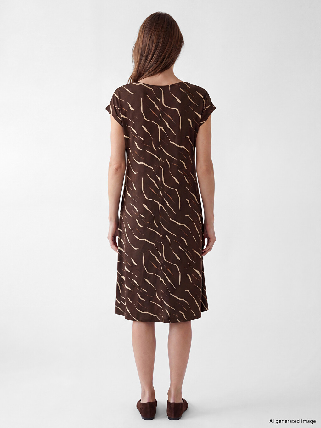 Woman Brown Dress-3