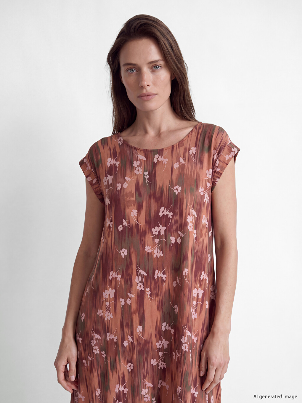 Woman Brown Dress-1