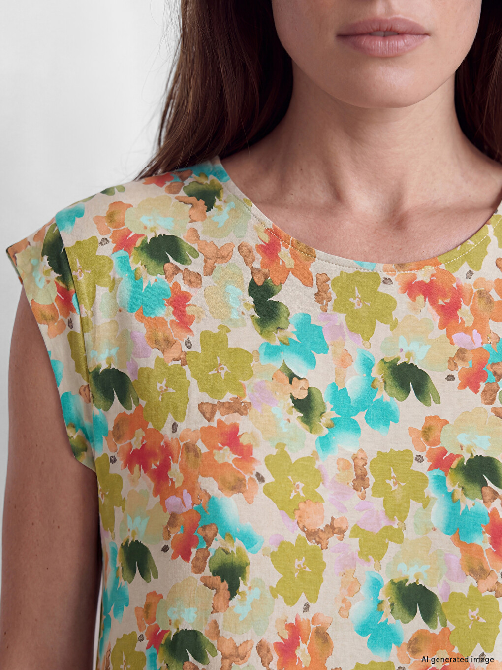 Crew Neck Printed Mini Dress-2