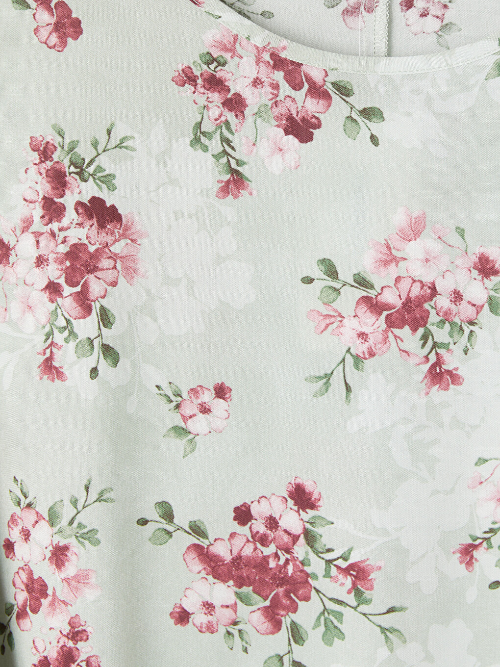 Crew Neck Floral Sash Dress-6