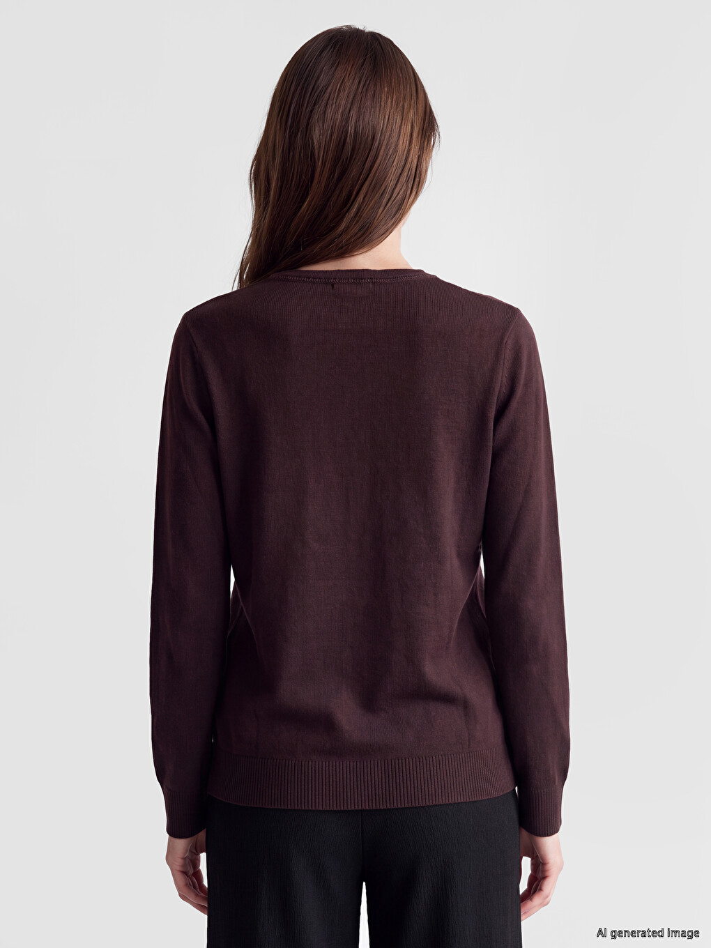 Pulover Tricot Guler Rotund Femei-3