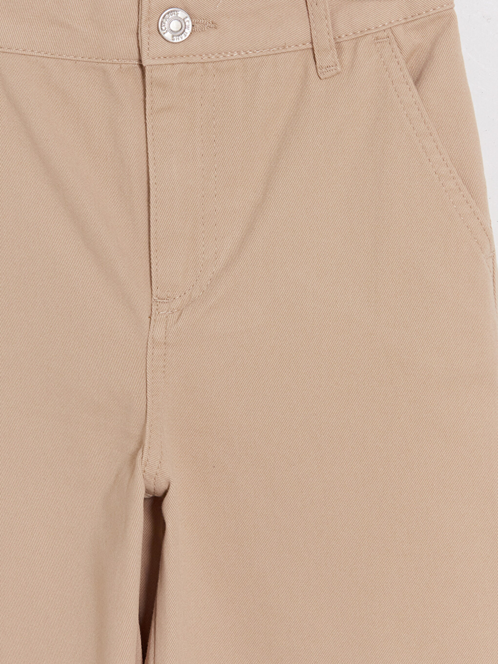 Bej Regular Fit Kız Çocuk Gabardin Pantolon-2
