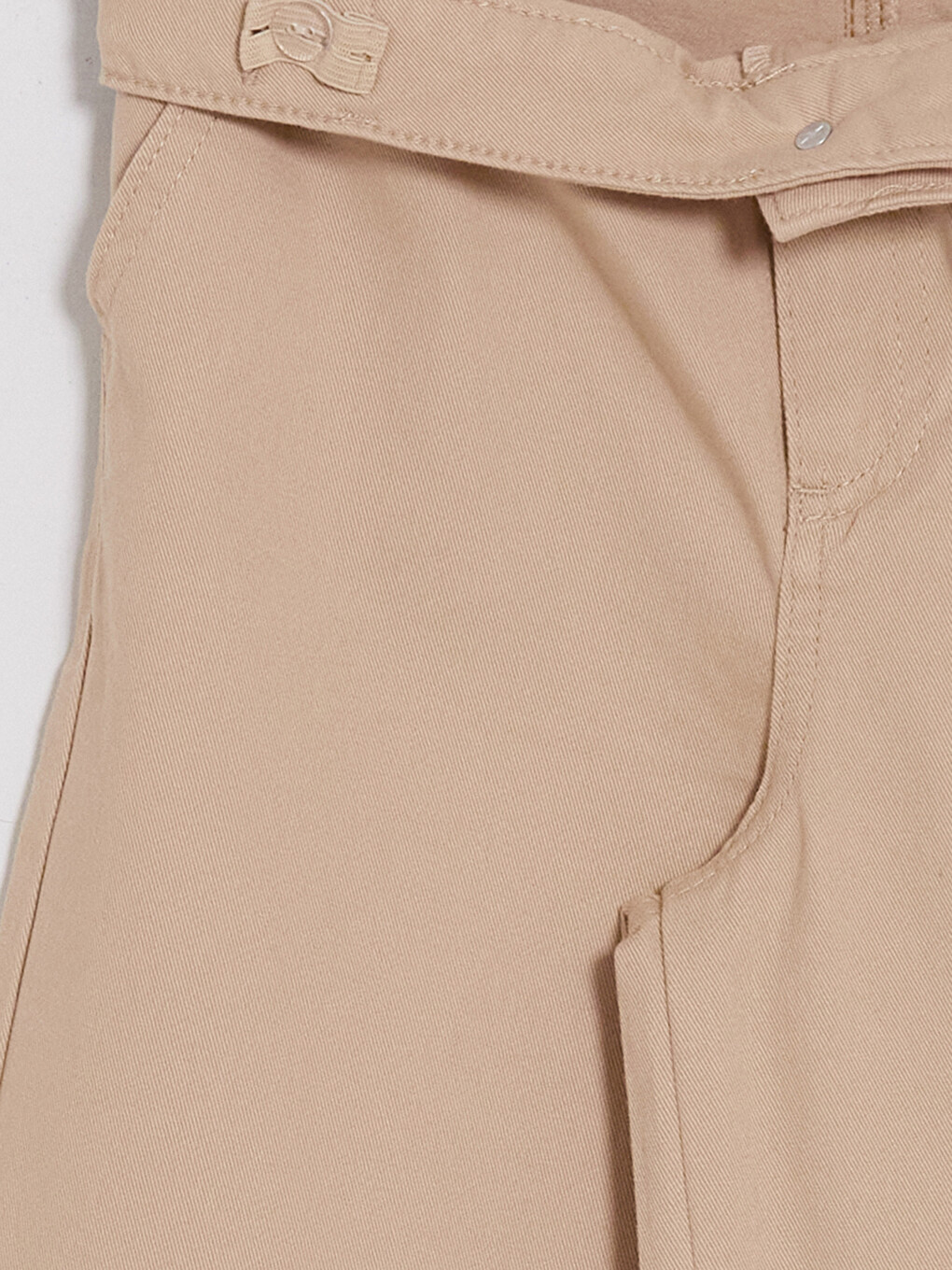 Bej Regular Fit Kız Çocuk Gabardin Pantolon-3