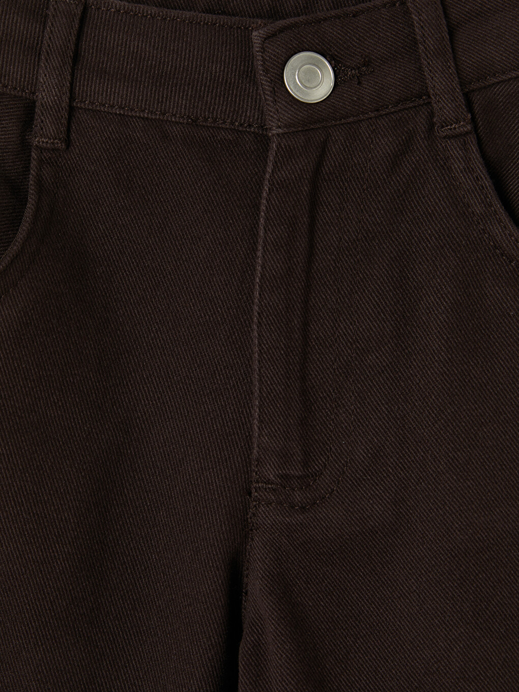 Kahverengi Loose Fit Kız Çocuk Pantolon-1