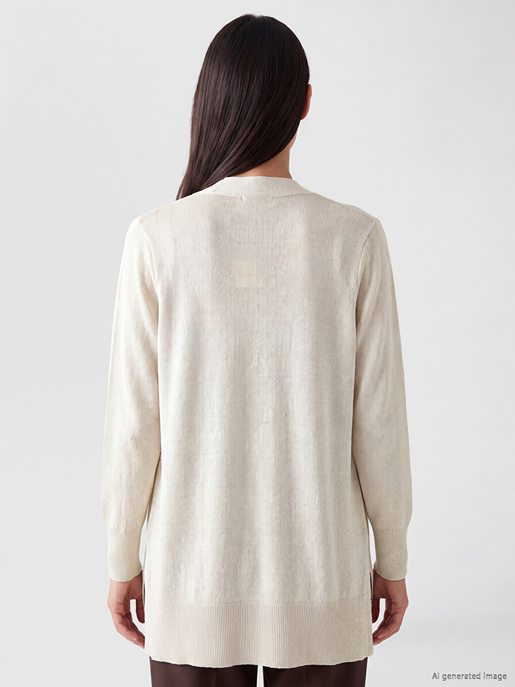 Woman White Cardigan-3