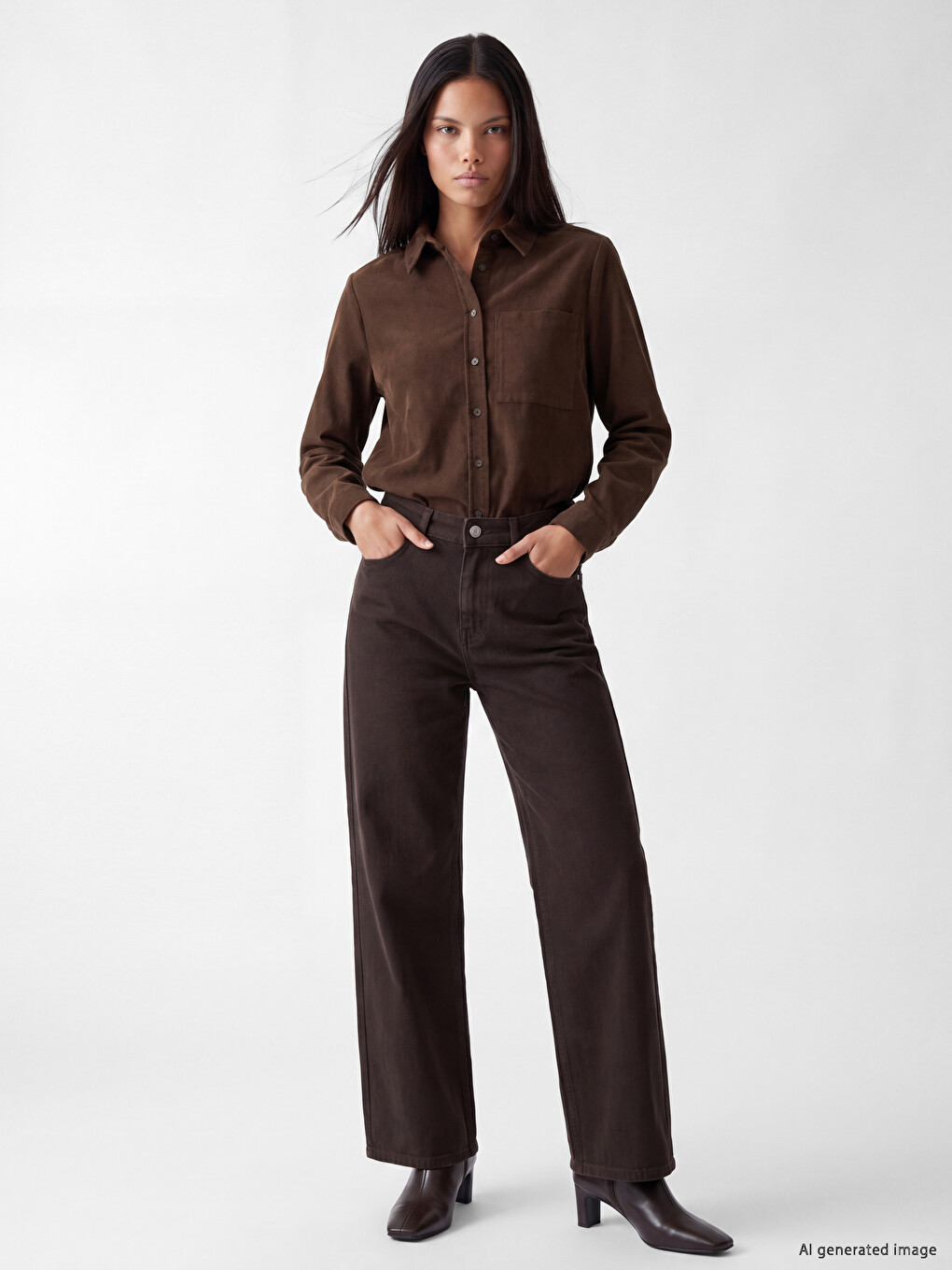 Women's Velvet Shirt Tunic-1