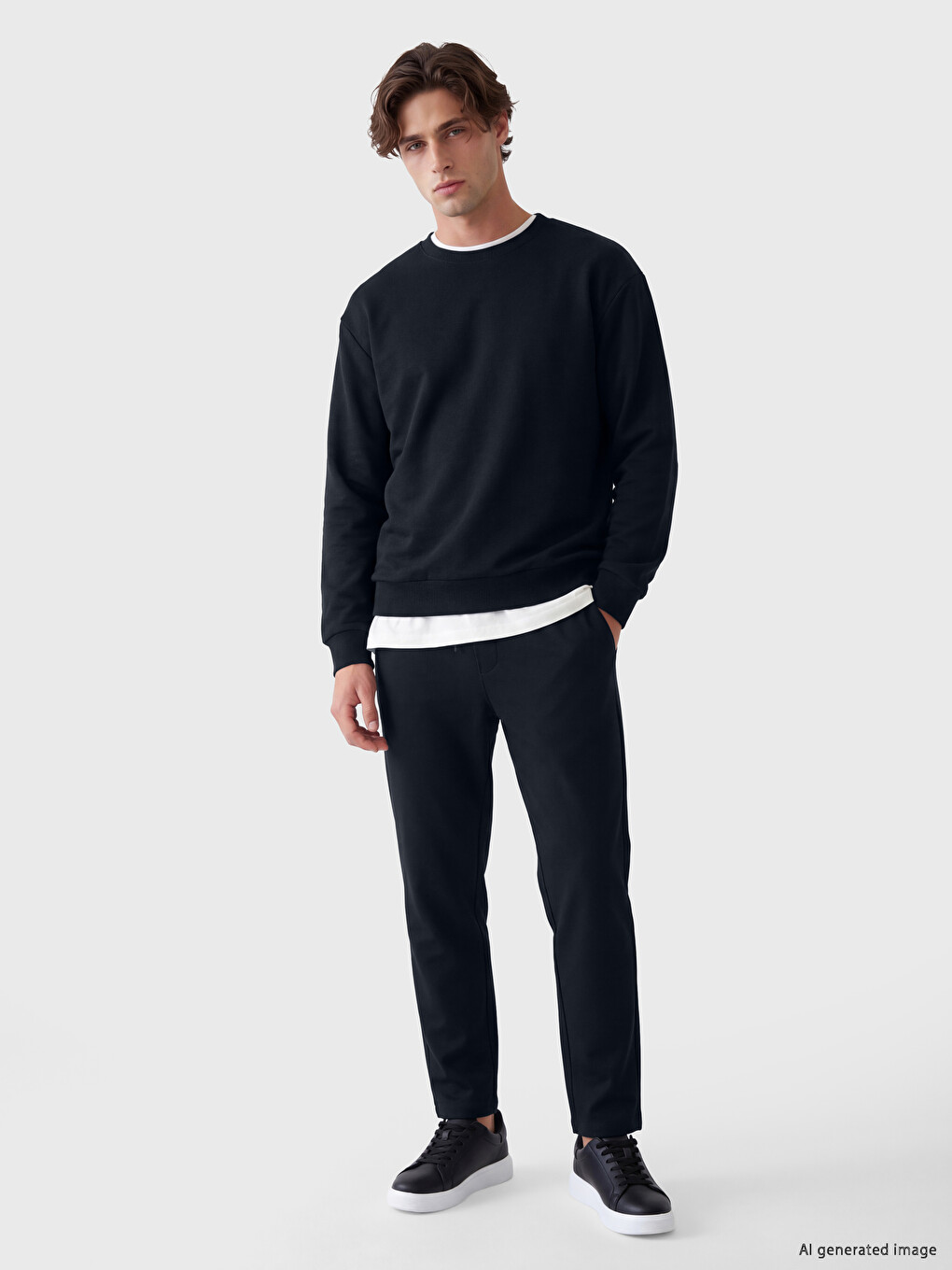Siyah Regular Fit Erkek Eşofman Altı