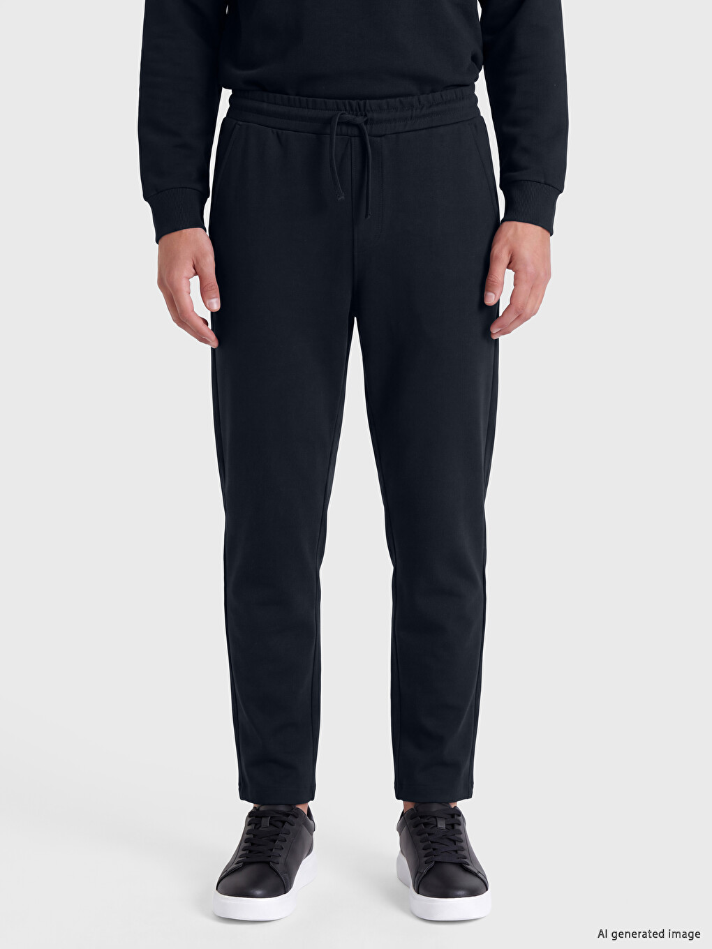 Siyah Regular Fit Erkek Eşofman Altı-1