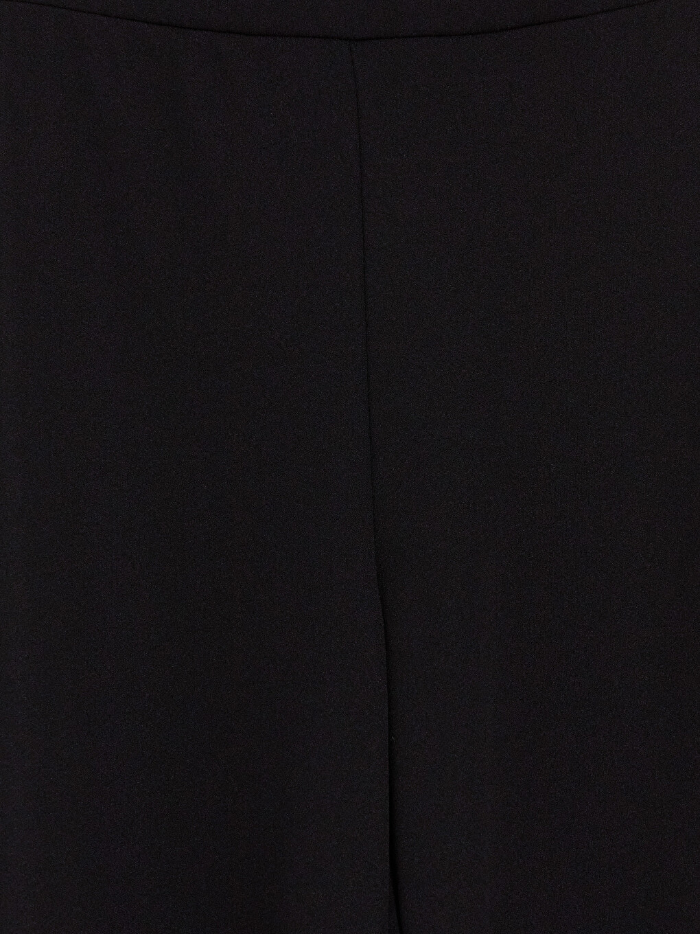 Siyah Beli Lastikli Kadın Krep Pantolon-1