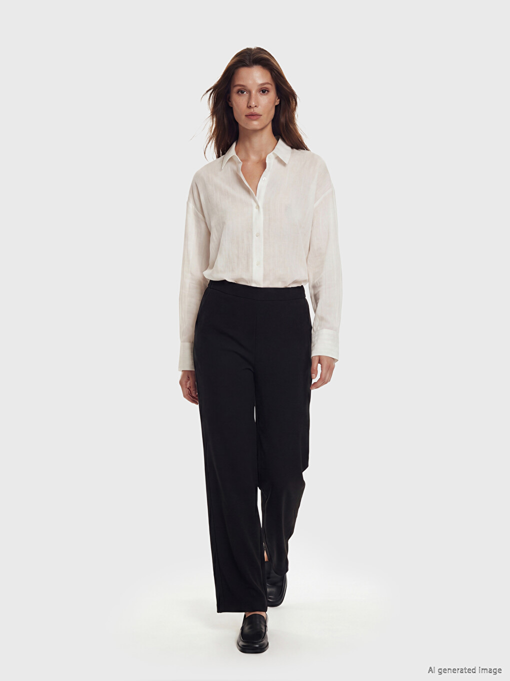 Elastic Waist Women's Trousers