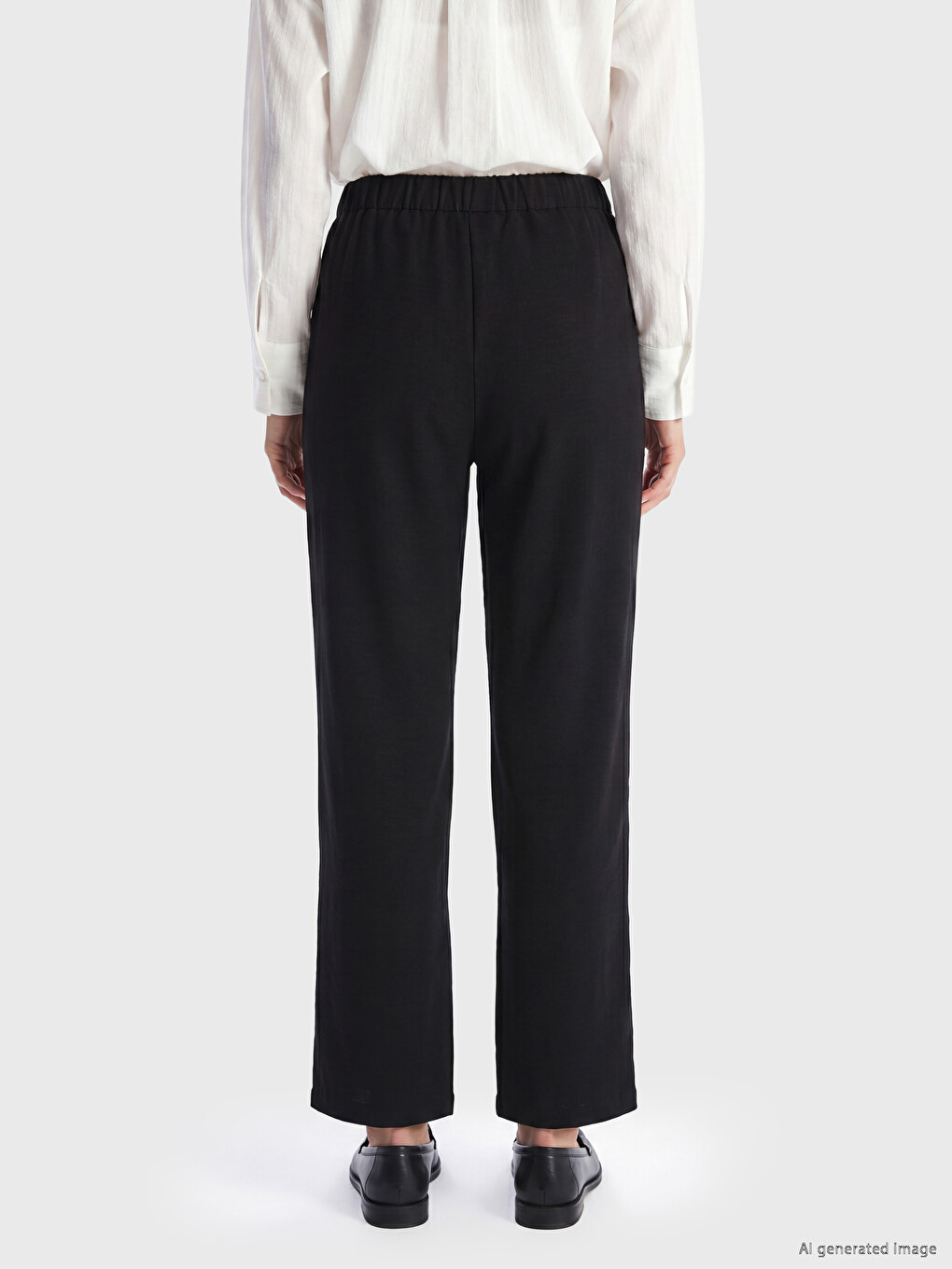 Elastic Waist Women's Trousers-3