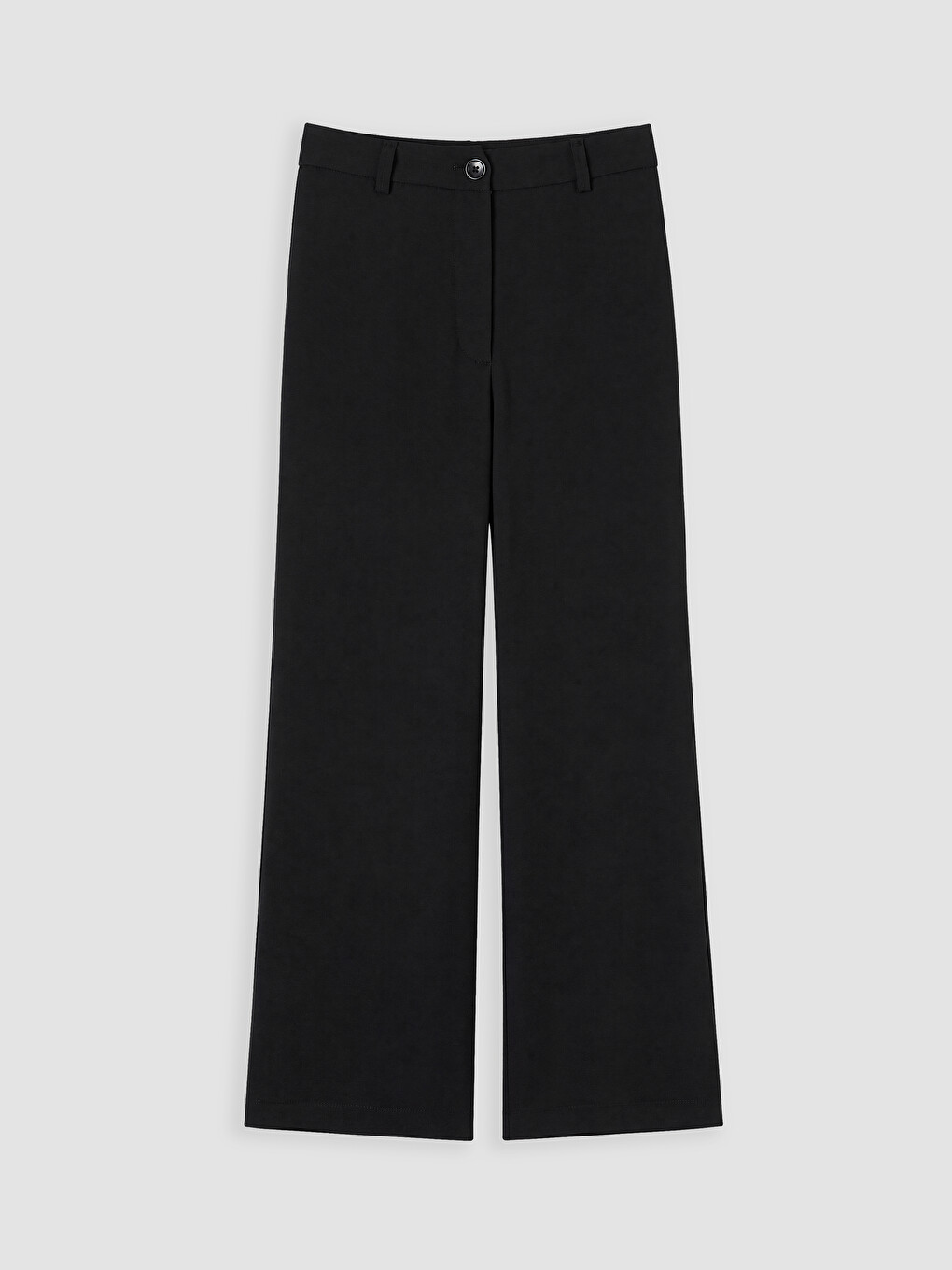 Siyah Regular Fit Geniş Paça Kadın Pantolon
